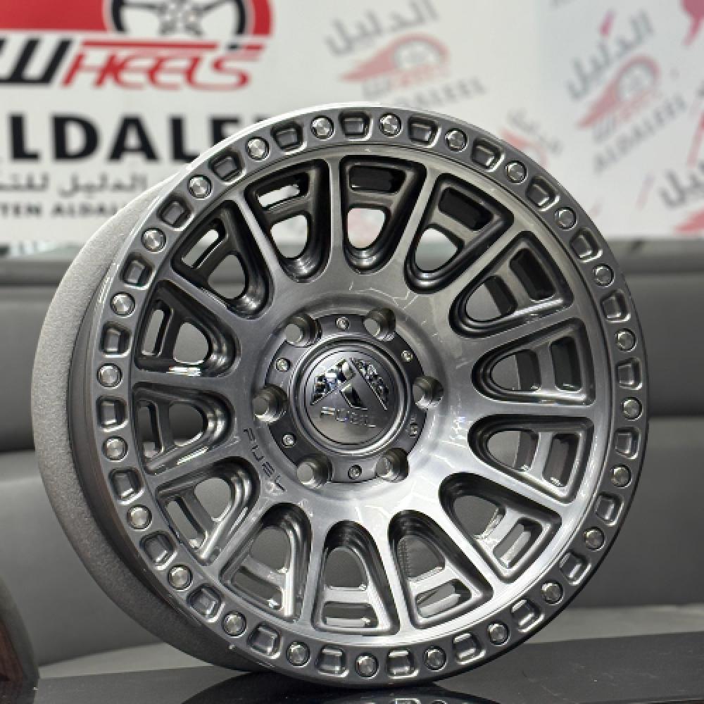 طقم 4 جنوط فيول FUEL اصليه مقاس 17 انش 6 مسمار