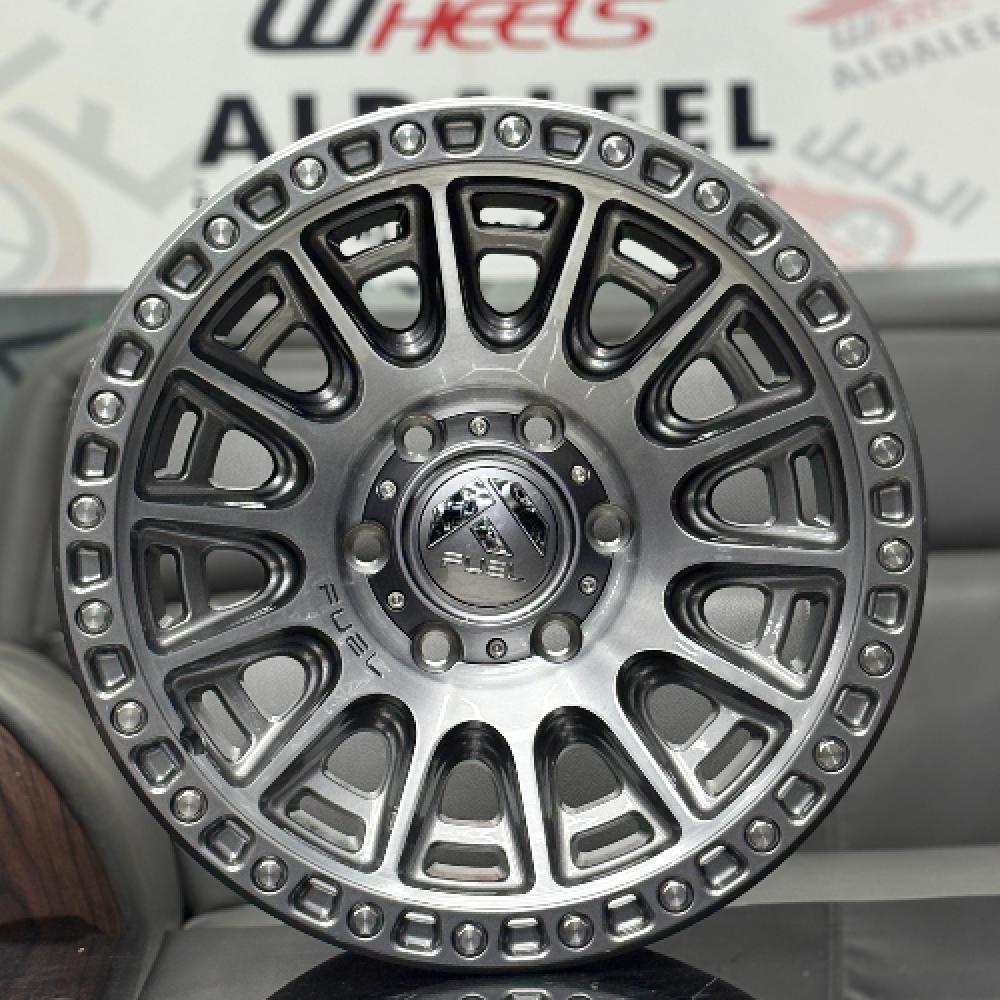 طقم 4 جنوط فيول FUEL اصليه مقاس 17 انش 6 مسمار