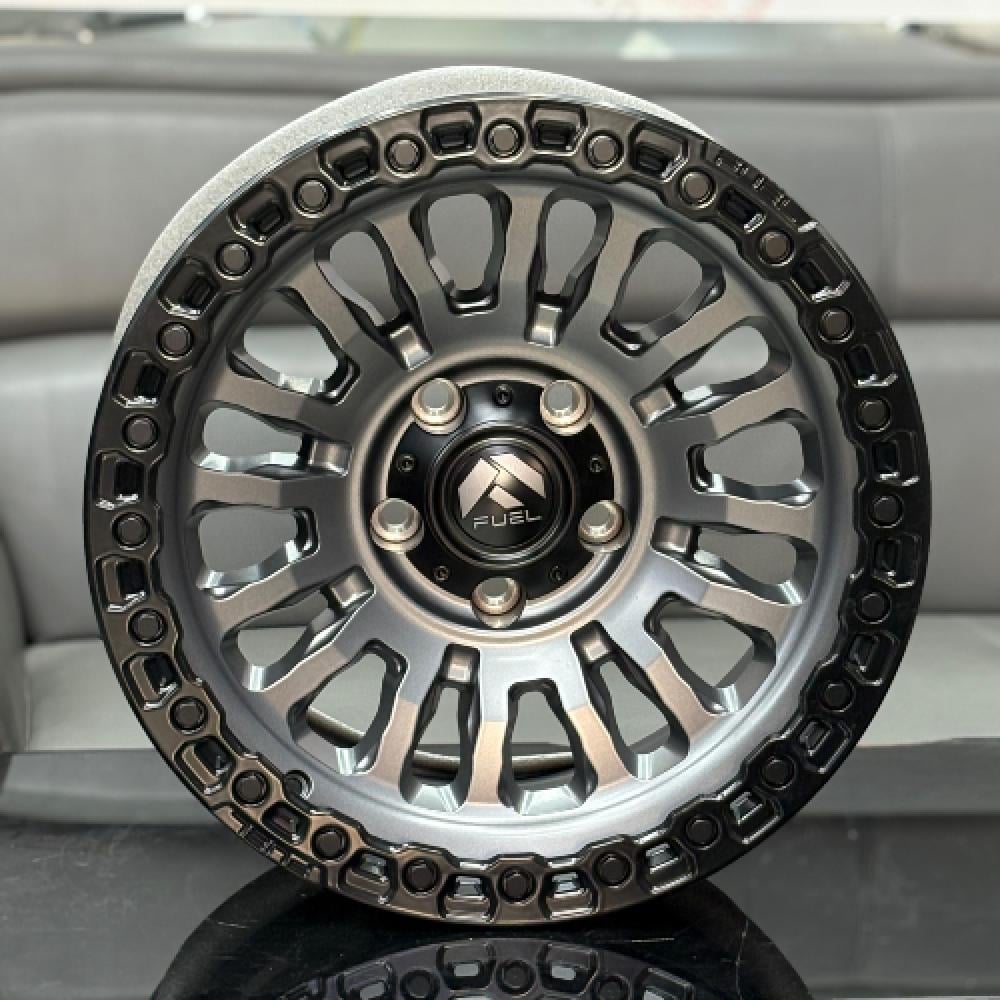 طقم 4 جنوط فيول FUEL اصليه مقاس 17 رانجلر 5مسمار