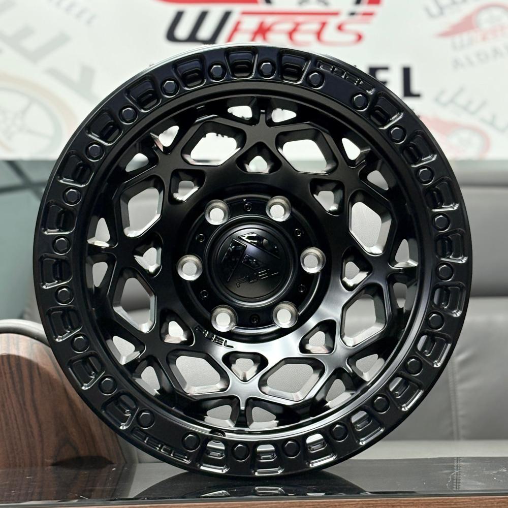 طقم 4 جنوط فيول FUEL اصليه مقاس 17 انش 6 مسمار