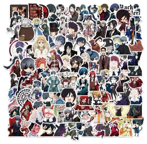 ملصقات انمي الخادم الاسود 100ملصق
