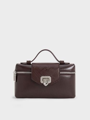 Arwen Top Handle Vanity Bag - Plum