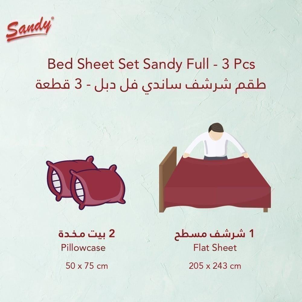 طقم شرشف ساندي مفرد ونص 3 قطع - 989/5