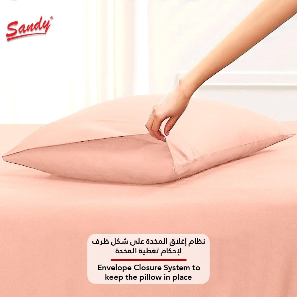 طقم شرشف ساندي ساده نفرين - خربزي