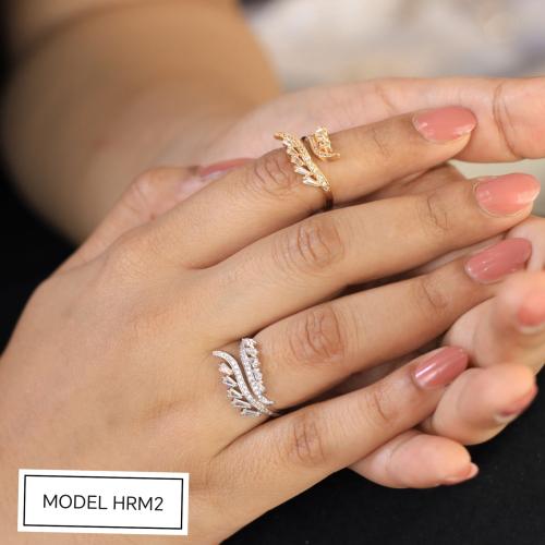 خاتم نسائي مرصع بالزركون HRM2