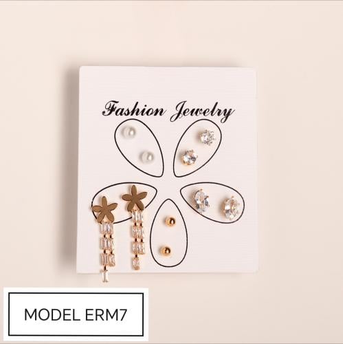 مجموعة اقراط نواعم بالزركون ERM7