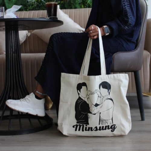 Stray kids Tote Bag (Minsung)- (مينسونق) حقيبة ستر...