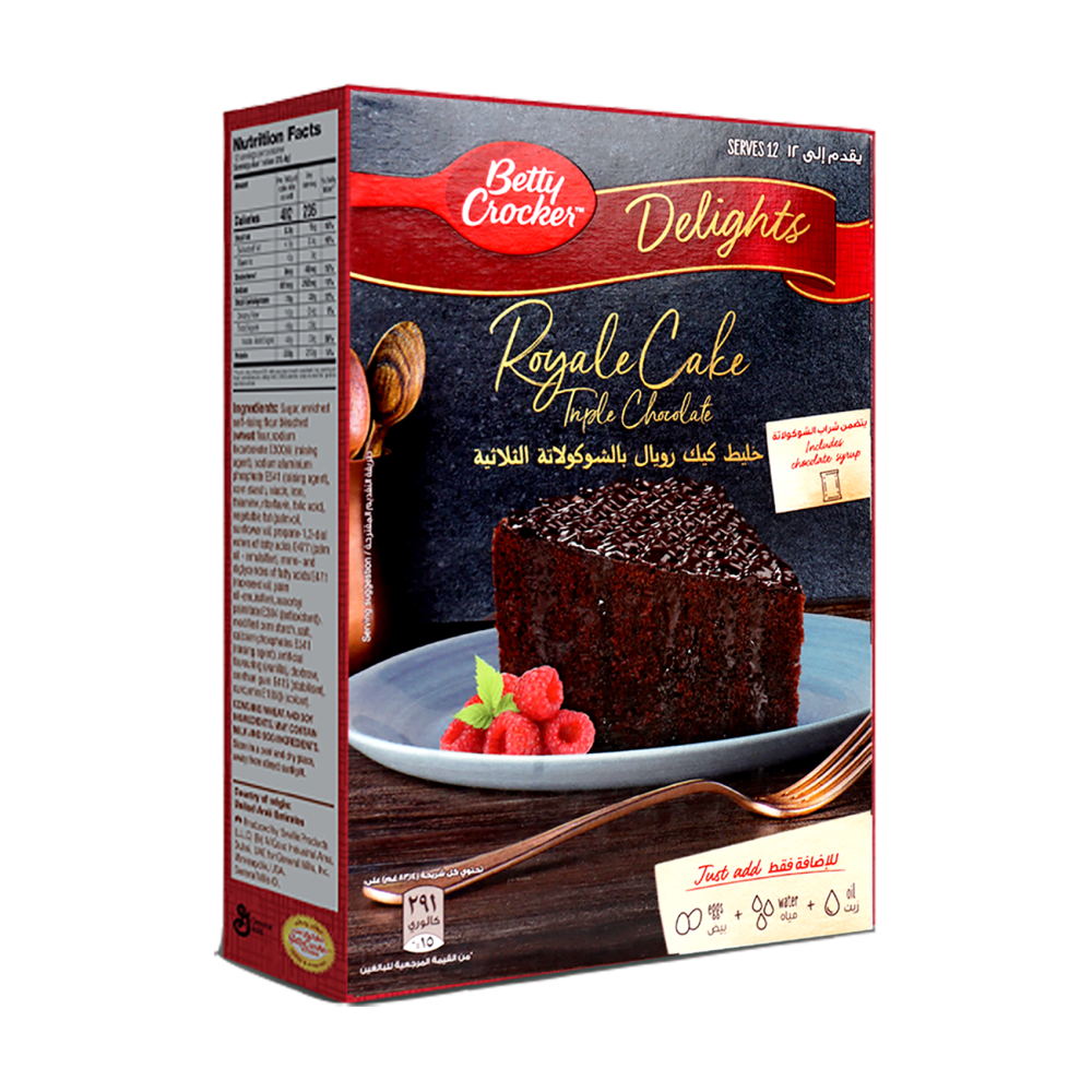 خليط كيك رويال بالشوكولاته الثلاثية بيتي كروكر400غ
