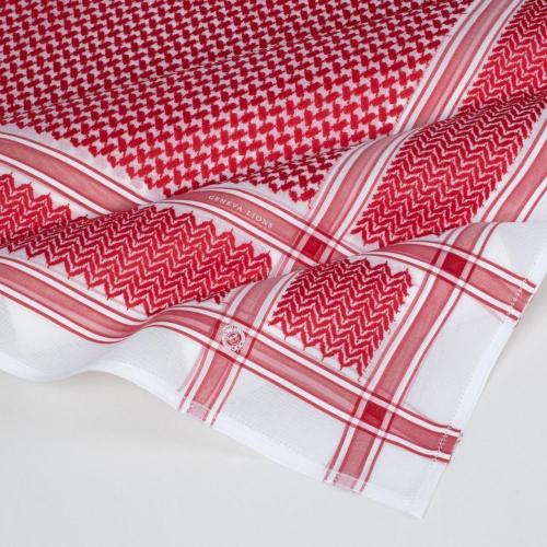 شماغ جينيفا احمر بريميوم سويسري اصدار 2025