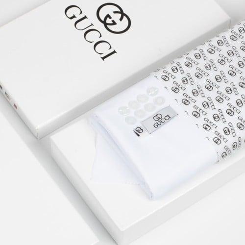 قماش قوتشي لون أبيض