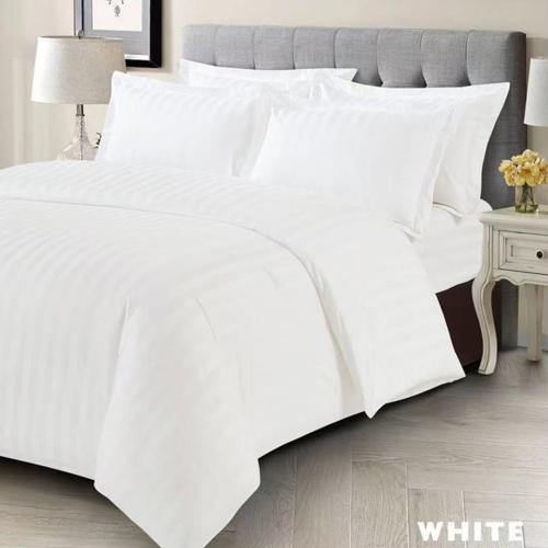 مفرش فاخر فندقي قطن 100% 7قطع نفرين (WHITE)