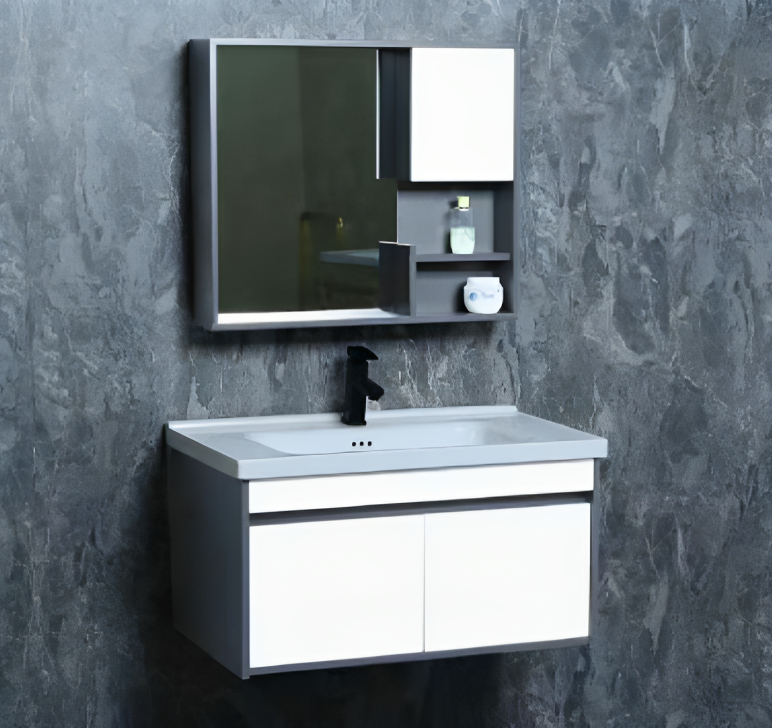 مغسلة خشب زيتي مع صيدلية مراية KD PW