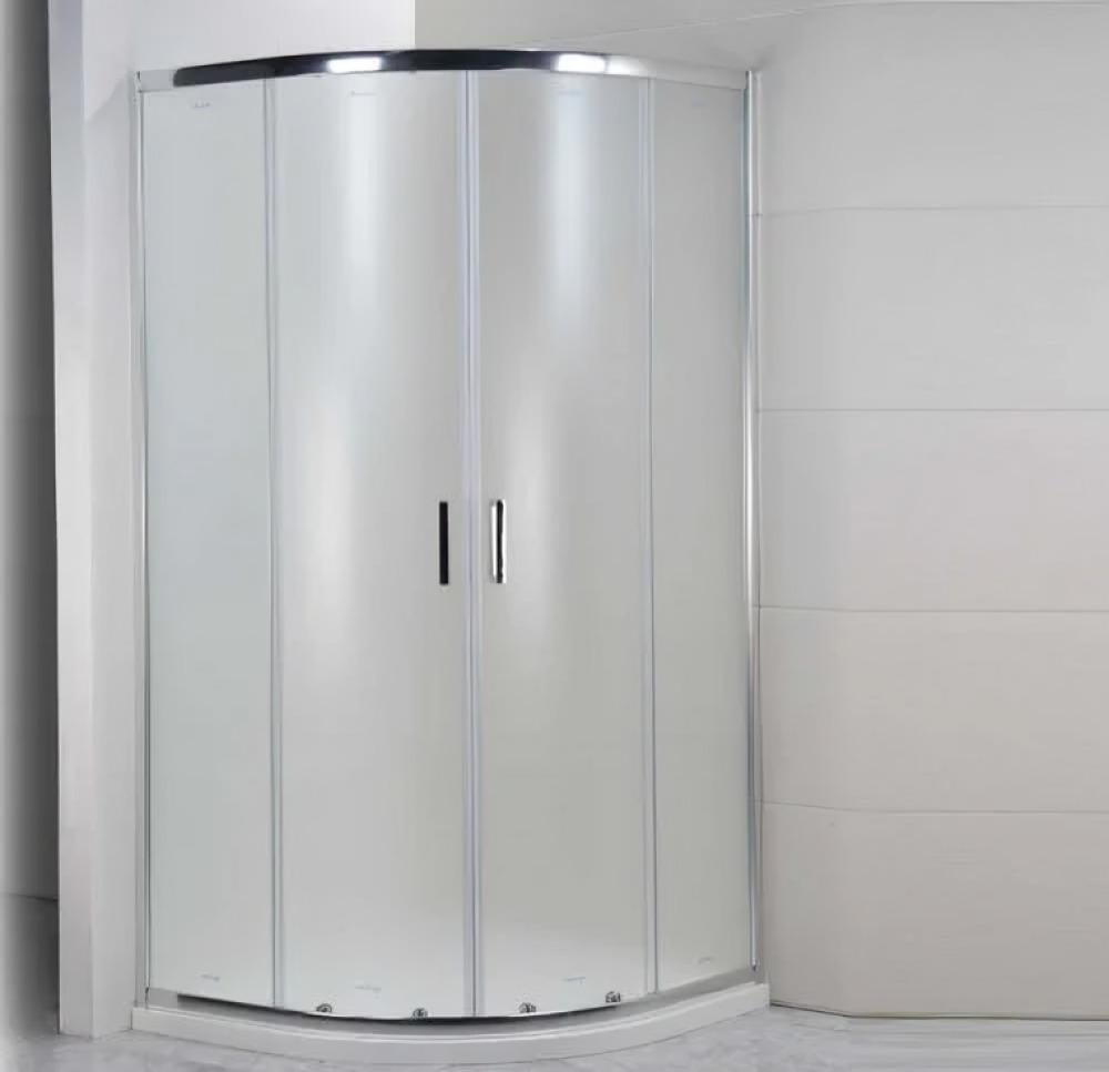 كابينة شاور جاهزة 80*80 زجاج مثلج زاوية دائري تصميم أوربي