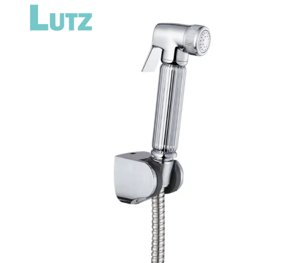 شطاف حمام لوتز ألماني مسكة معدنية كروم هوز ستانلس ستيل - Lutz