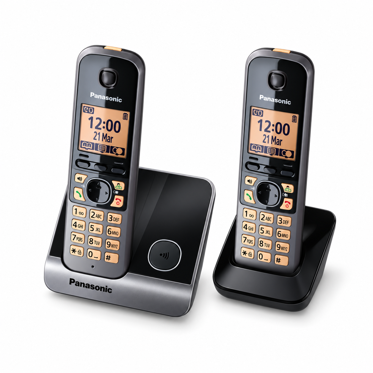 هاتف لاسلكي باناسونيك KX-TG6712 بسماعتين