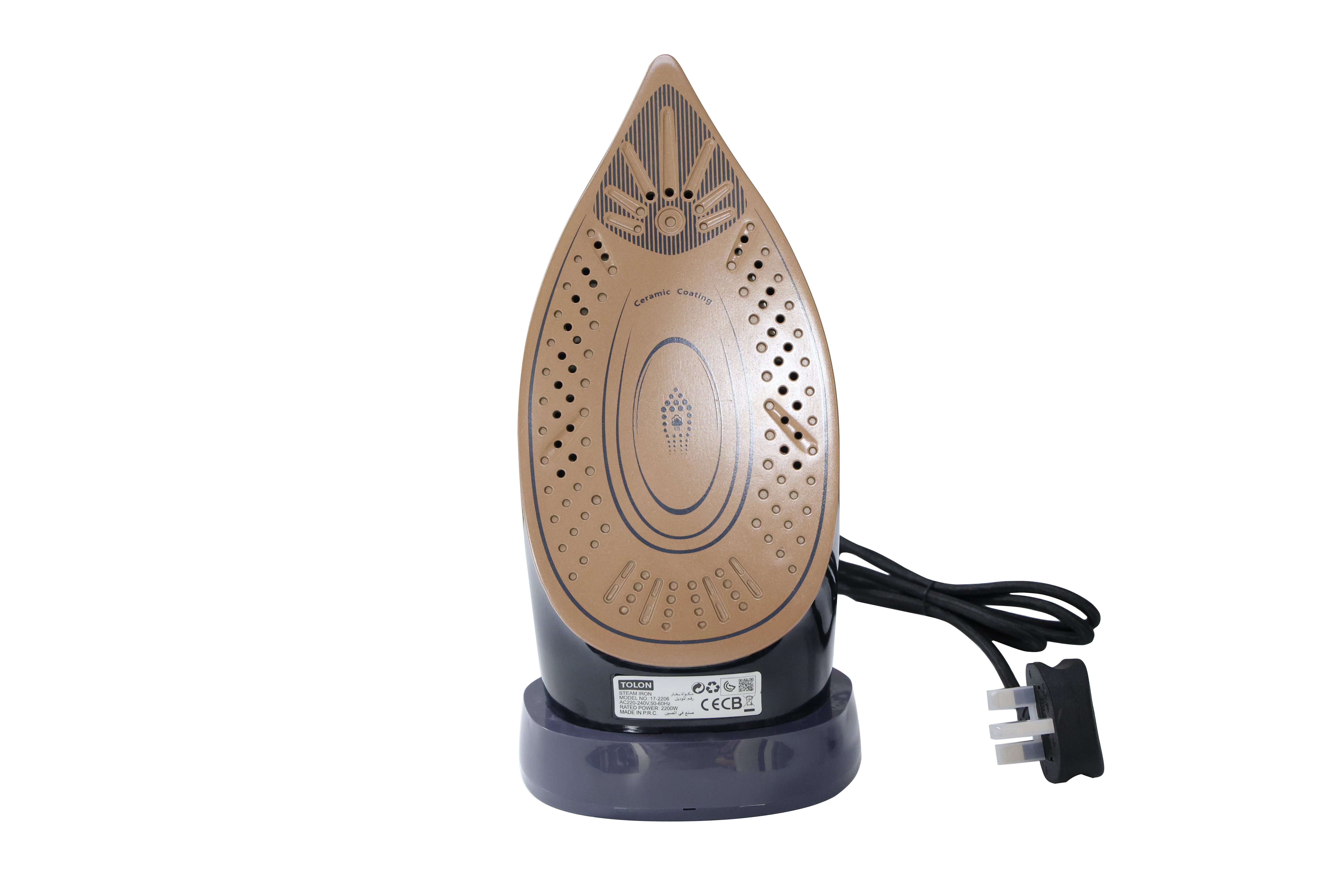 مكواه بخار ملابس يدوي2200w 380ML TOLON