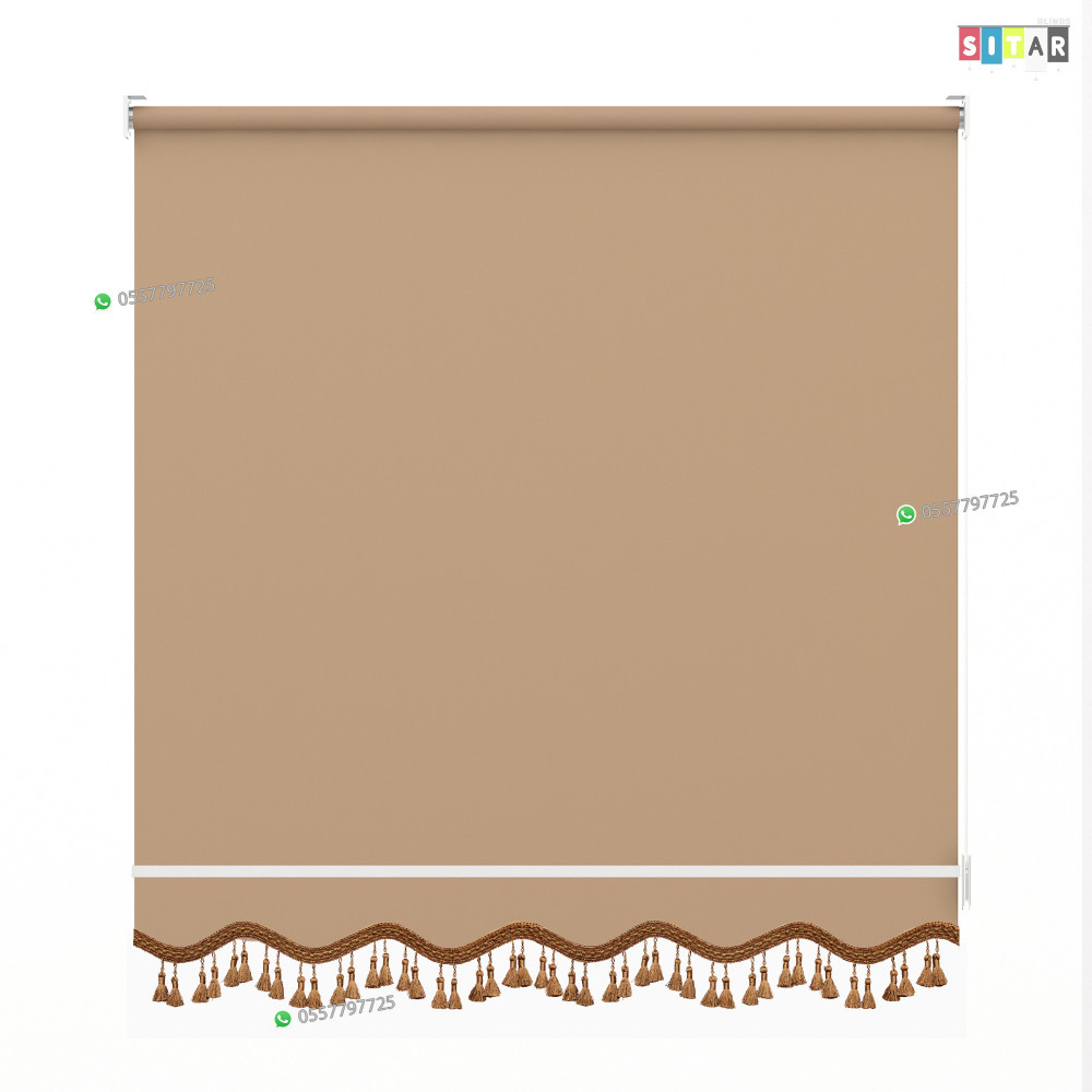 ستائر رول عازل للضواء والحرارة بيج غامق