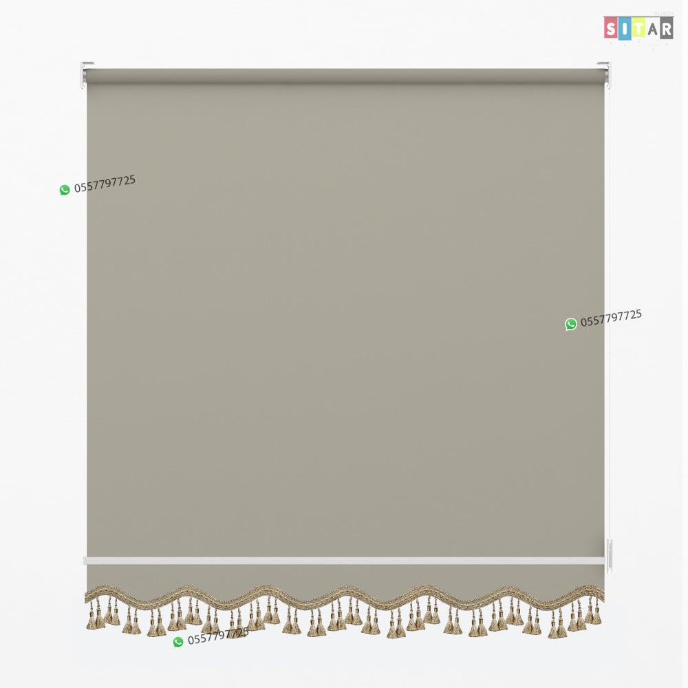 ستائر رول عازل للضواء والحرارة  رمادي فاتح