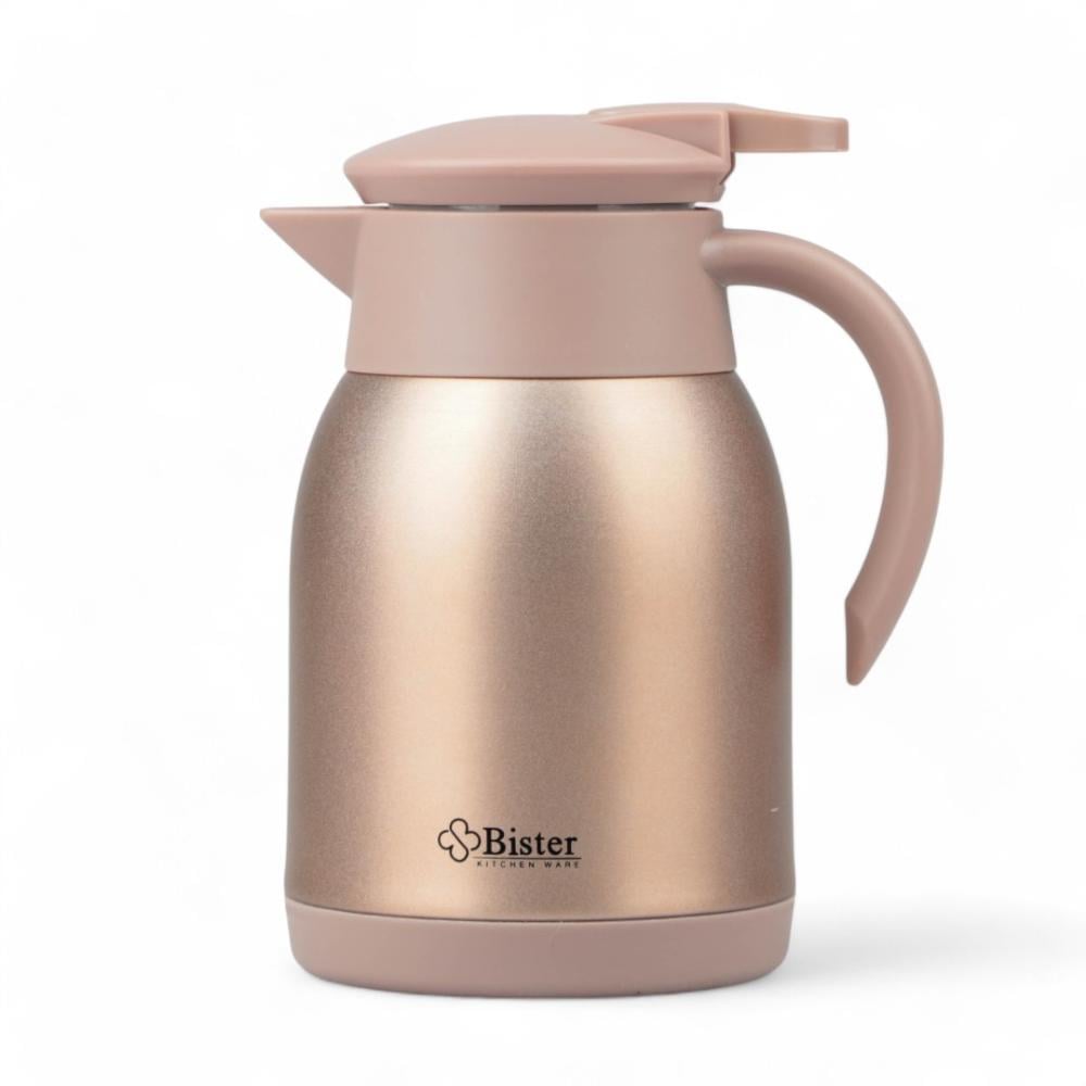 ترمس بستر ستيل ذهبي وردي، السعة 750 مل