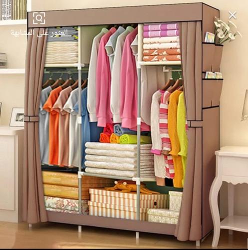 دولاب قماش متوفر لونين المقاس 170×45×128