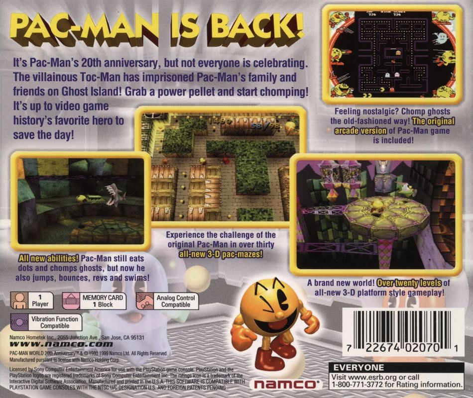 Pac man best sale world 20th anniversary