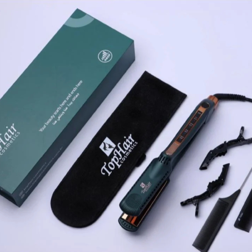 جهاز فرد الشعر الاحترافي من السيراميك توب هير درجة حرارة عالية تصل 480 فهرنهايت