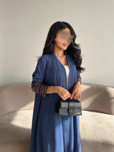 كريب مغسول بحري الأكمام دانتيل
