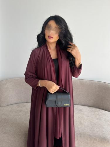 حرير عنابي دبل كلوش