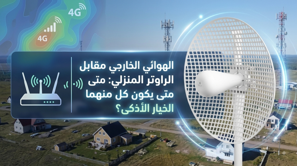 الهوائي الخارجي مقابل الراوتر المنزلي: متى يكون كل منهما الخيار الأذكى؟