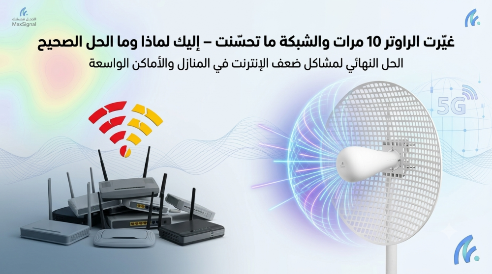 غيّرت الراوتر 10 مرات والشبكة ما تحسّنت – إليك لماذا وما الحل الصحيح