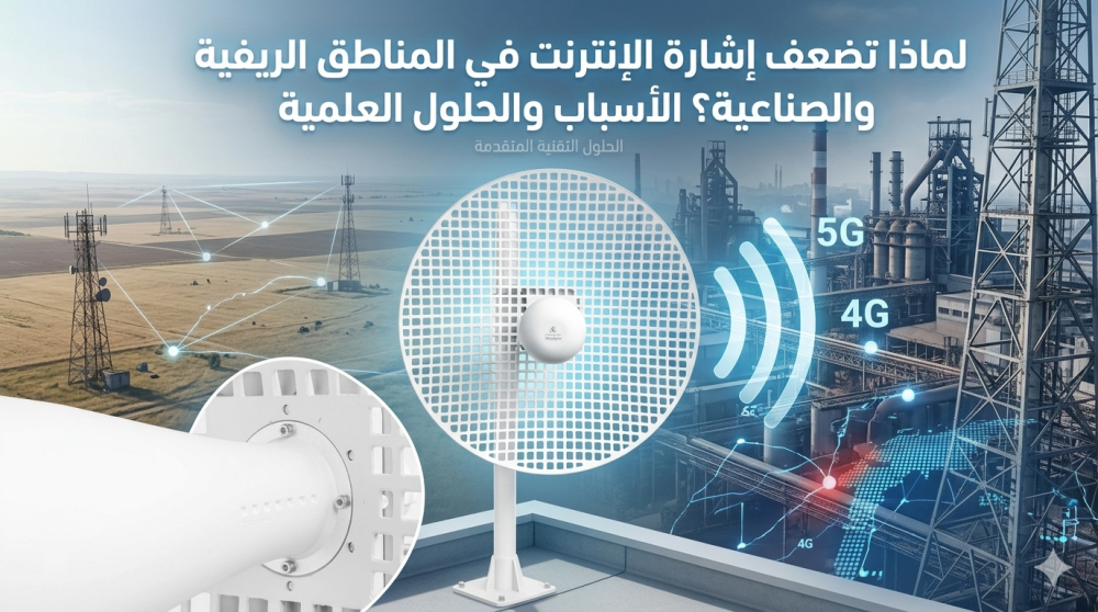 لماذا تضعف إشارة الإنترنت في المناطق الريفية والصناعية؟ الأسباب والحلول العلمية
