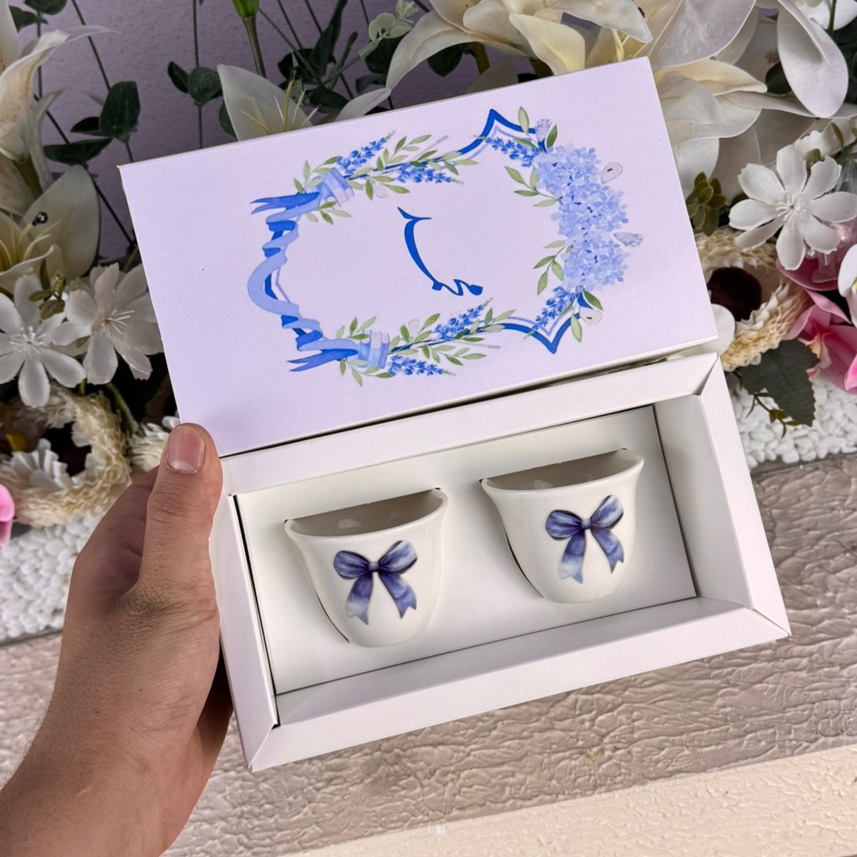 فنجان قهوه مع الطباعه