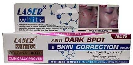 ليزر وايت كريم مزيل البقع السوداء ومصحح عيوب البشره 30جم