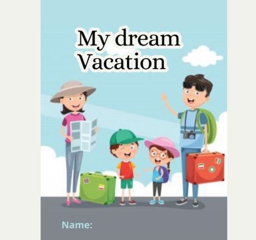 مطوية انجليزي ثالث ( My dream vacation ) الترم الث...