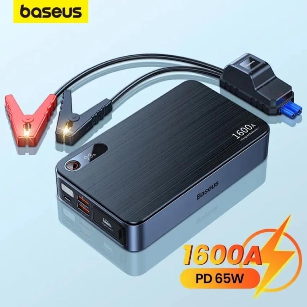 شاحن بطارية للسيارة Baseus 3000 أمبير، محمول، مشغل سيارات وطوارئ