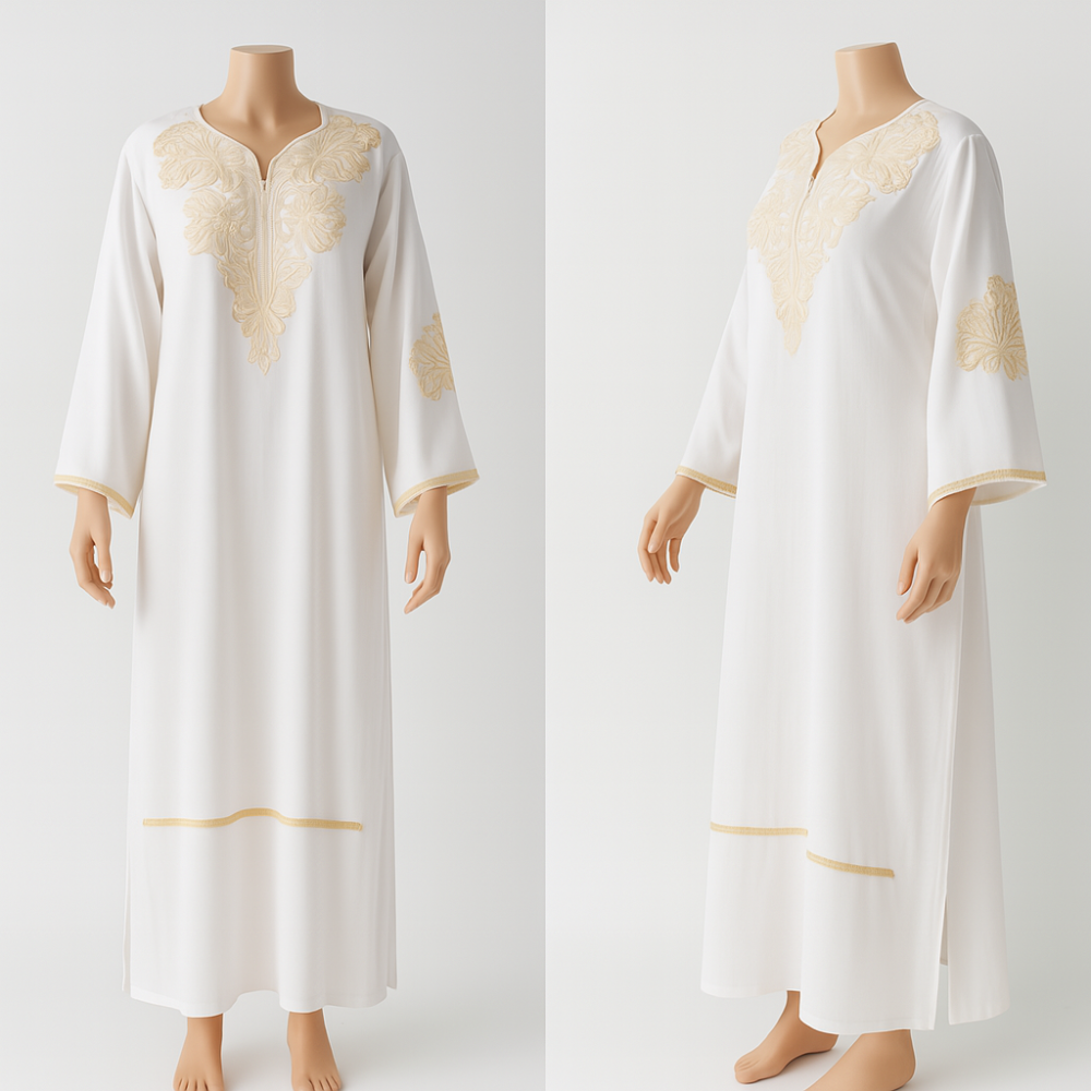 جلابية طويلة مزخرفة