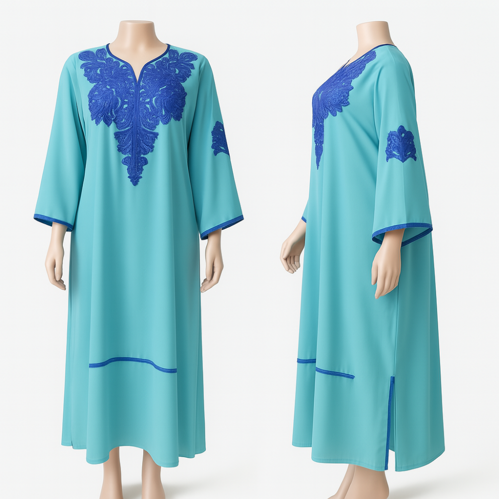 جلابية طويلة مزخرفة