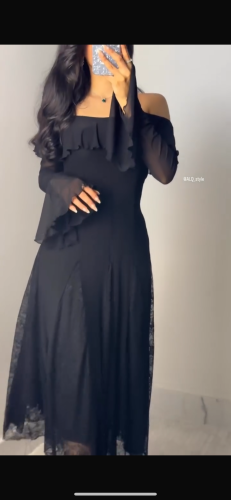 فستان ميد اكمام طويله
