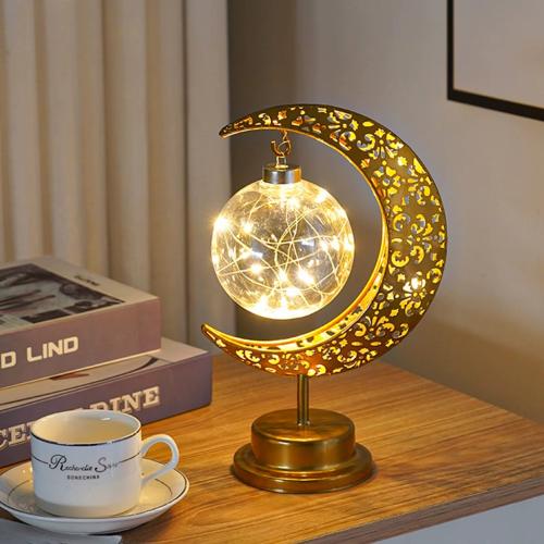 مصباح مكتبي ليد قمر رمضان ، ديكور للمنزل ، رمضان ك...