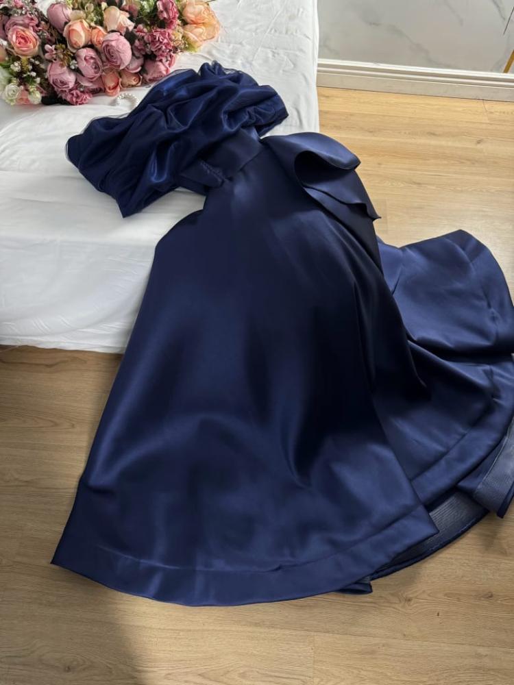 فستان فخم خامة ميكادو بشغل راقي