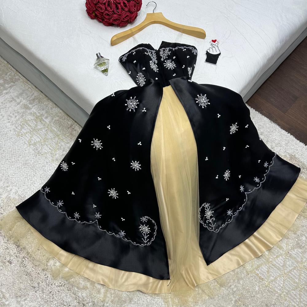 فستان خامه ميكادو +تل