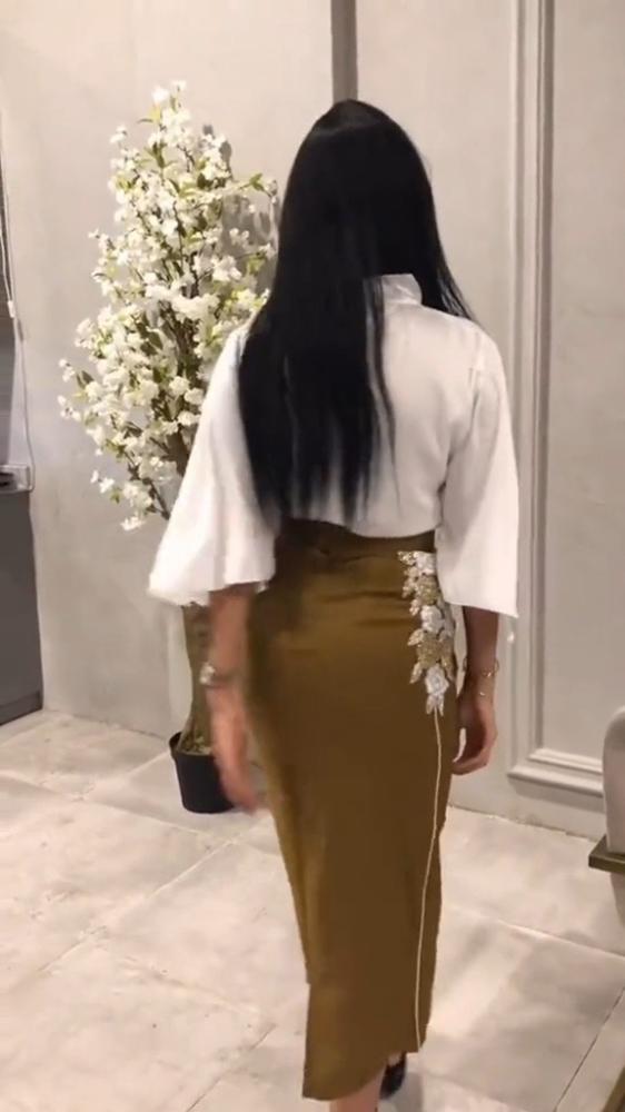 فستان جميل خامه تفته تطريز يدوي انيق