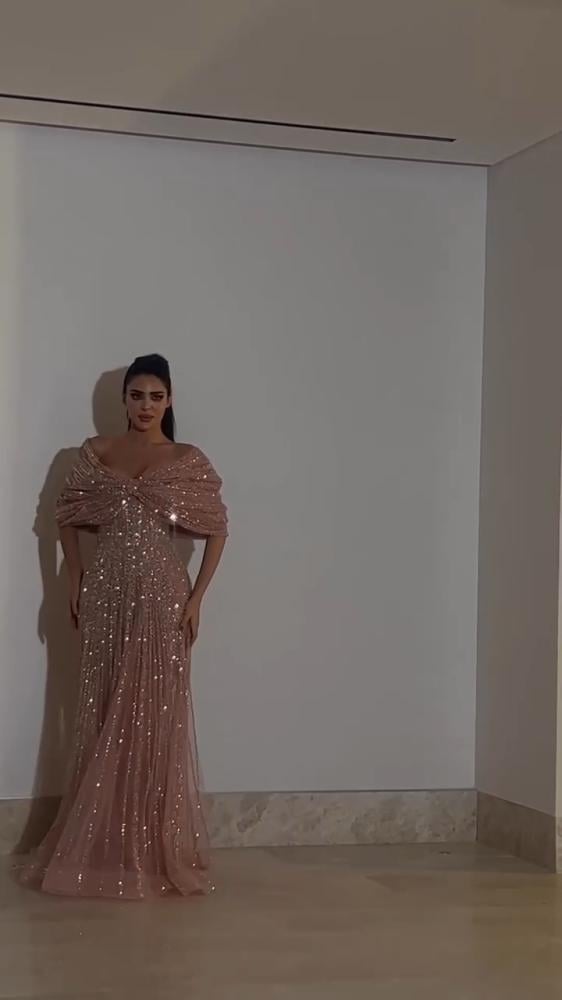 فستان الفخامة من ايناس  تطريز فخم