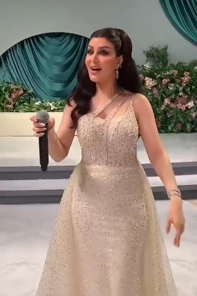 فستان سهرة فخم خامة كردانه بطانه تفته