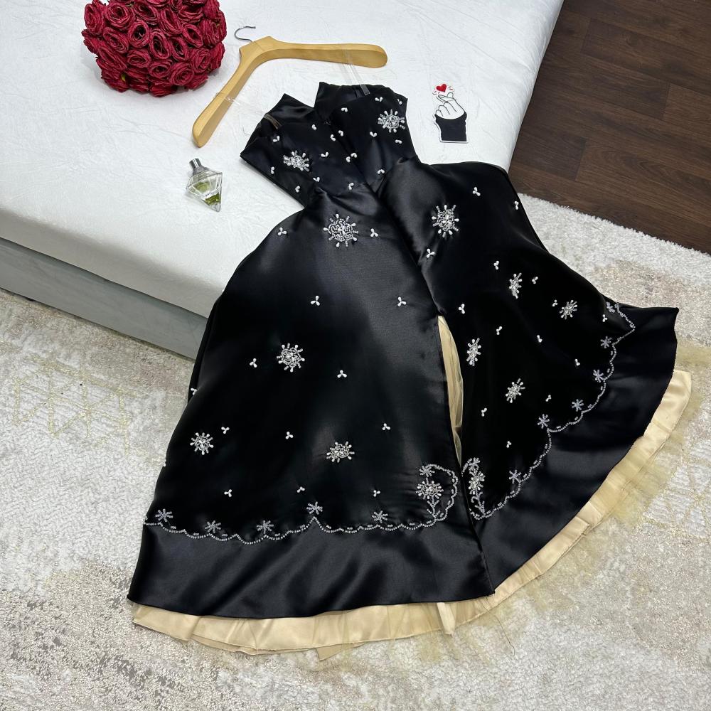 فستان خامه ميكادو +تل