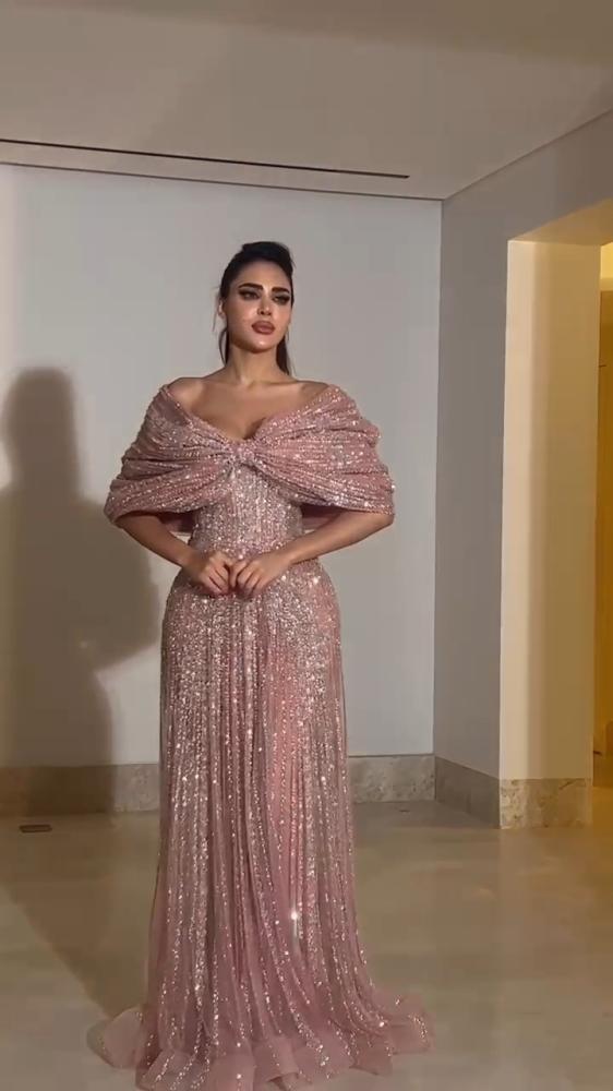 فستان الفخامة من ايناس  تطريز فخم