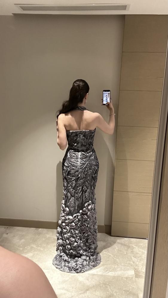 فستان سهره مطرز انييق