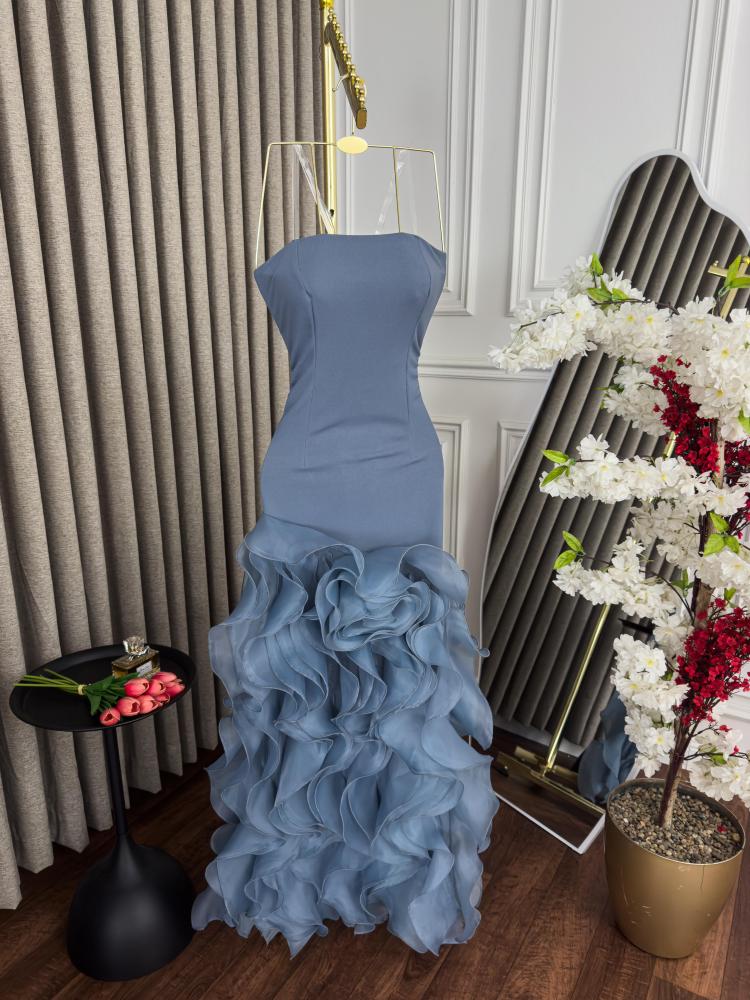 فستان سهرة خامة باربي وتحت اورجنزا كوري