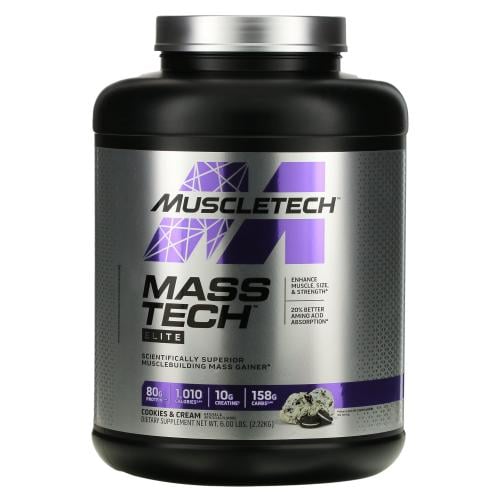 MuscleTech Mass Tech Elite Cookies and Cream 6lbs