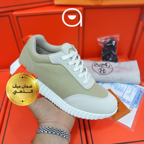 Hermes Bouncing Sneaker - beige orange
